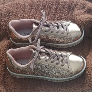Rose Gold Glitter Sneakers SIZE 8